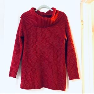 NWOT Westport red knit tunic sweater.